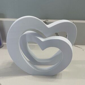 White Heart-Shaped 3D Home Art Decor